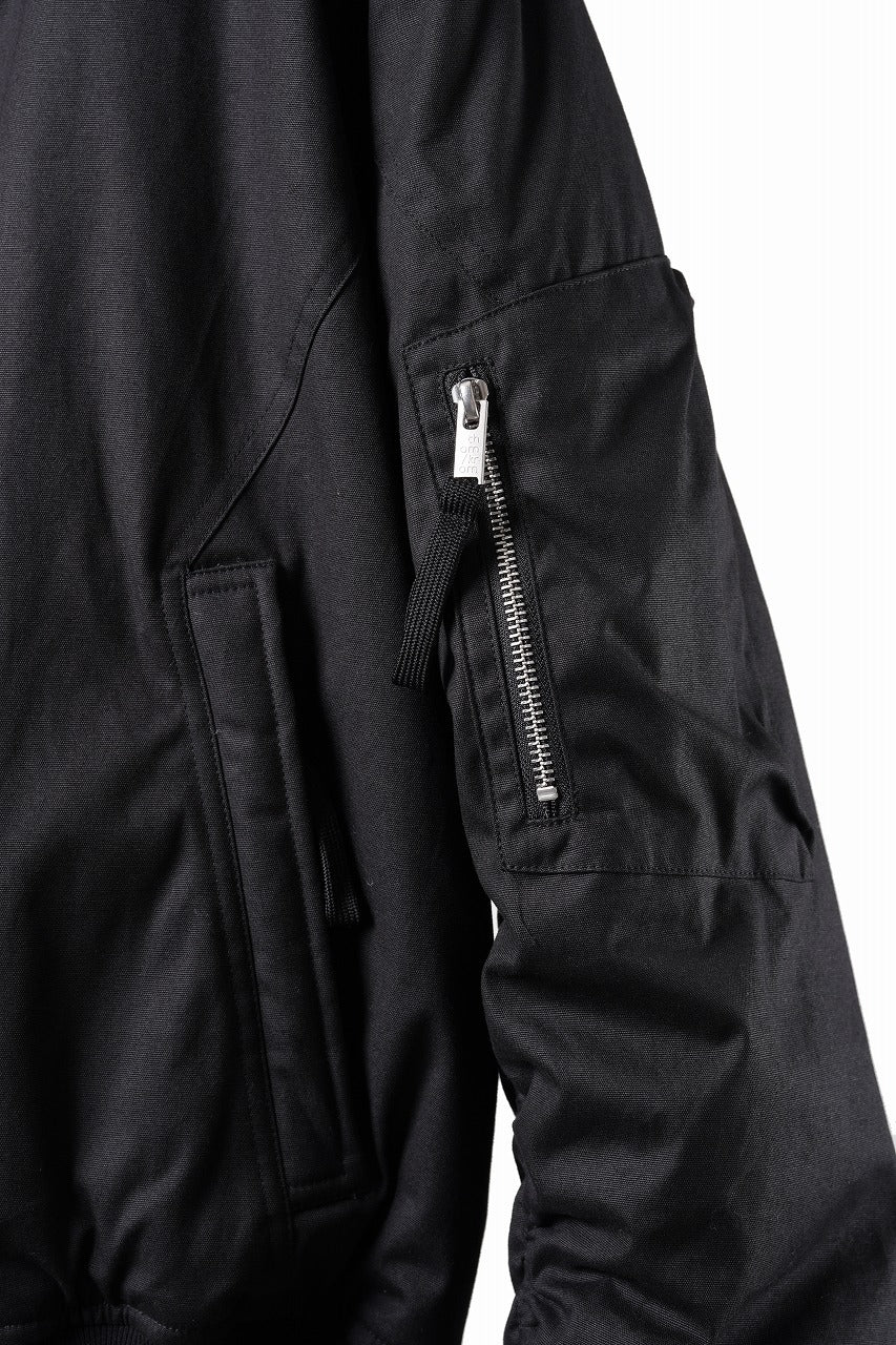 画像をギャラリービューアに読み込む, thom/krom HOODIE ZIP JACKET / WARM PADDED FILL (BLACK)