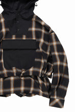 画像をギャラリービューアに読み込む, F/CE. WATER-SHIELD CHECK ANORAK SHIRT (BLACK)