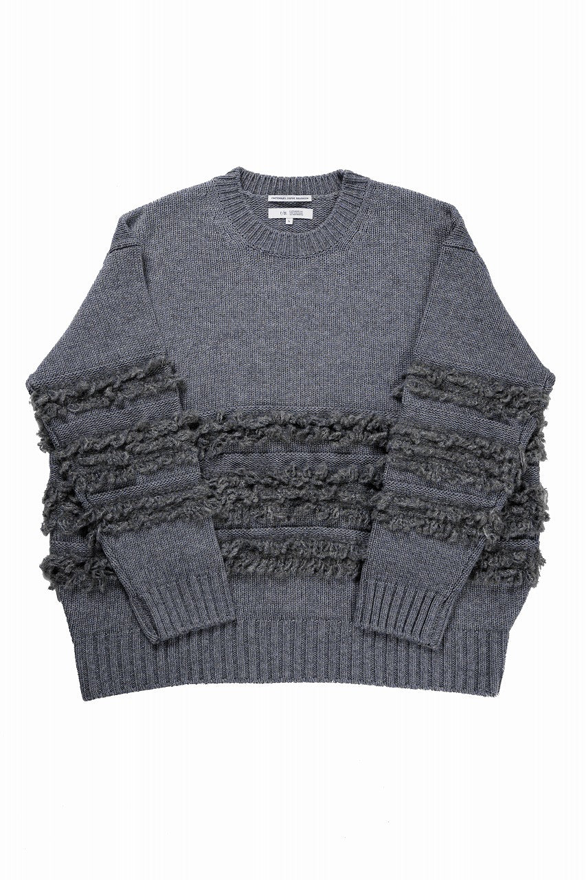 F/CE. DUAL TEXTURE SHIFTED LINES KNIT (CHARCOAL)