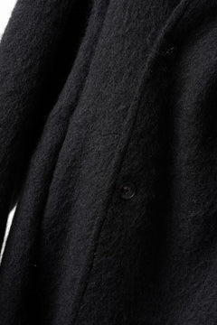 Load image into Gallery viewer, daub HOODED WRAP COAT / VIRGIN WOOL (BLACK)