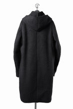 Load image into Gallery viewer, daub HOODED WRAP COAT / VIRGIN WOOL (BLACK)