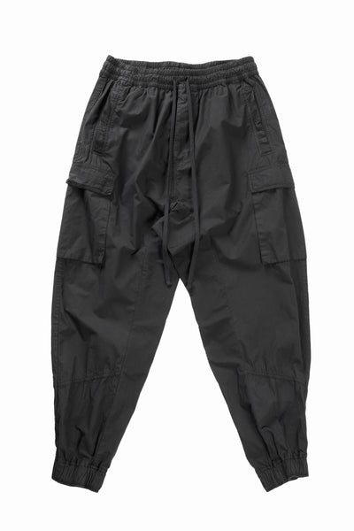 thom/krom CARGO JOGGER TROUSERS / ORGANIC COTTON (BLACK)