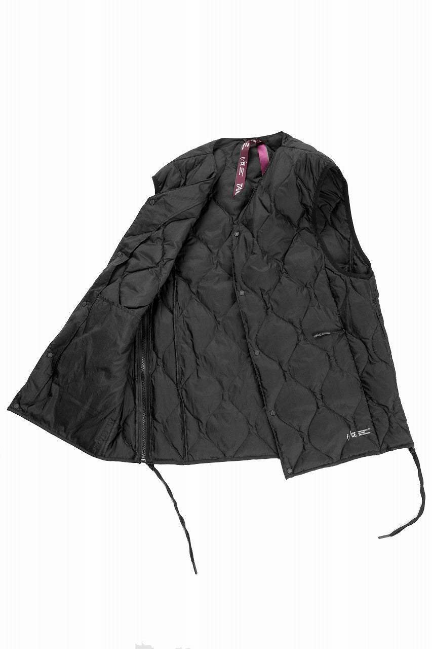 画像をギャラリービューアに読み込む, F/CE. x TAION® PACKABLE INNER DOWN VEST (BLACK)