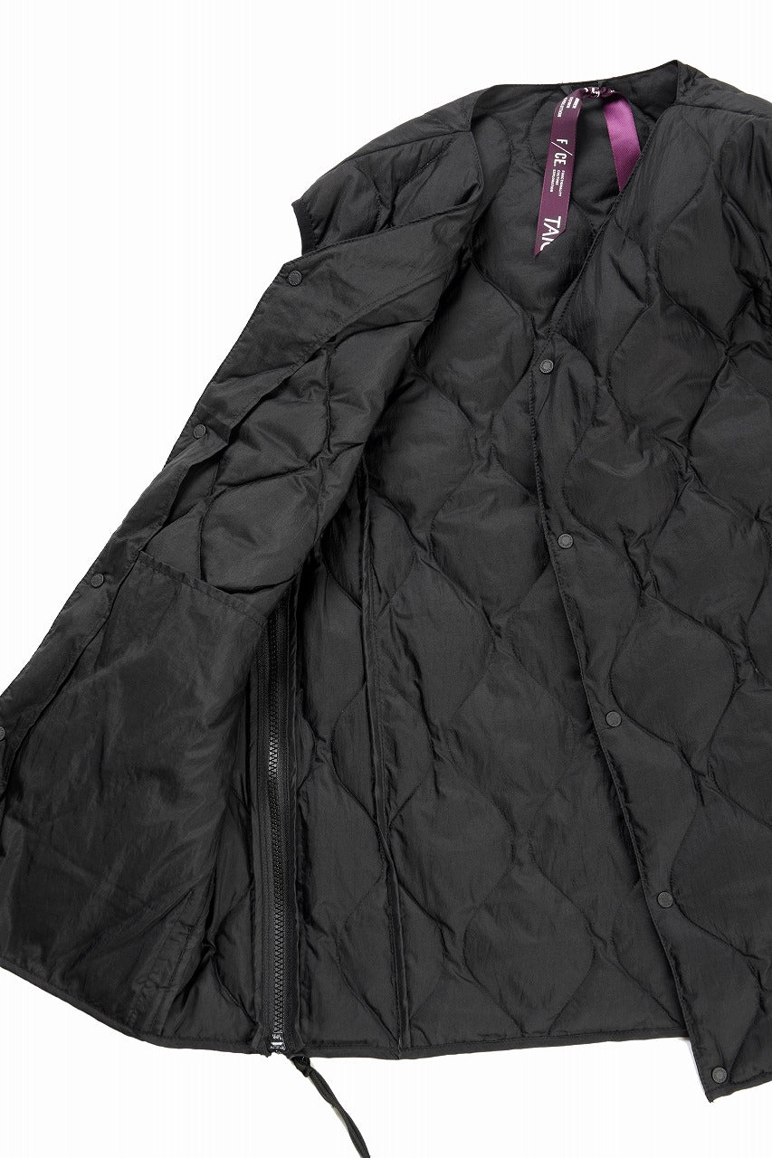 F/CE. x TAION® PACKABLE INNER DOWN VEST (BLACK)