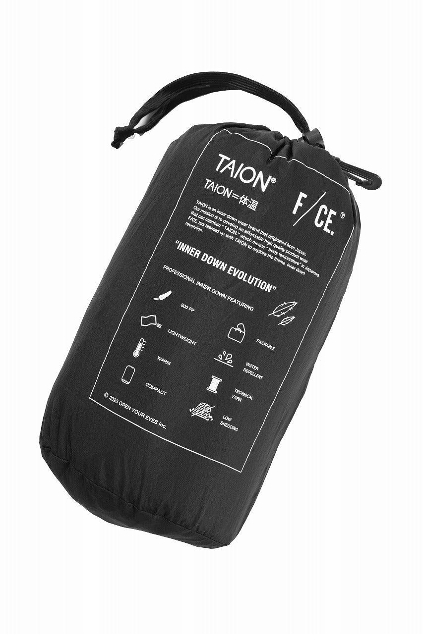 画像をギャラリービューアに読み込む, F/CE. x TAION® PACKABLE INNER DOWN VEST (BLACK)