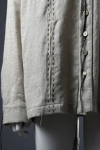 Load image into Gallery viewer, A TENTATIVE ATELIER Abel G. PIPING POCKET WORKER SHIRT (DIRTY WHITE)