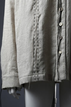 Load image into Gallery viewer, A TENTATIVE ATELIER Abel G. PIPING POCKET WORKER SHIRT (DIRTY WHITE)