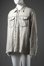 Load image into Gallery viewer, A TENTATIVE ATELIER Abel G. PIPING POCKET WORKER SHIRT (DIRTY WHITE)
