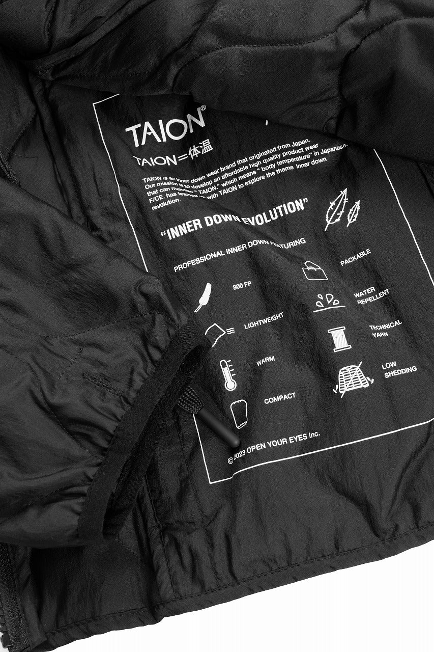 画像をギャラリービューアに読み込む, F/CE. x TAION® PACKABLE INNER DOWN JACKET (BLACK)