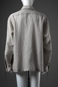 Load image into Gallery viewer, A TENTATIVE ATELIER Abel G. PIPING POCKET WORKER SHIRT (DIRTY WHITE)