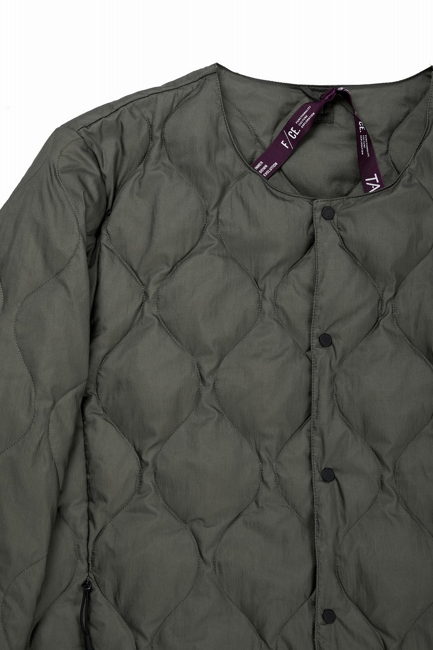 画像をギャラリービューアに読み込む, F/CE. x TAION® PACKABLE INNER DOWN JACKET (OLIVE GRAY)