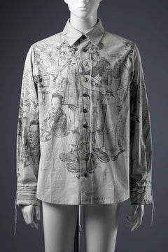 Load image into Gallery viewer, A TENTATIVE ATELIER Alvin REPLICA BIG EDGE PRINT SHIRT (NATURAL)