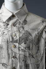 Load image into Gallery viewer, A TENTATIVE ATELIER Alvin REPLICA BIG EDGE PRINT SHIRT (NATURAL)