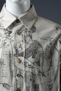 Load image into Gallery viewer, A TENTATIVE ATELIER Alvin REPLICA BIG EDGE PRINT SHIRT (NATURAL)
