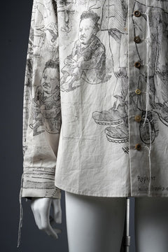 Load image into Gallery viewer, A TENTATIVE ATELIER Alvin REPLICA BIG EDGE PRINT SHIRT (NATURAL)