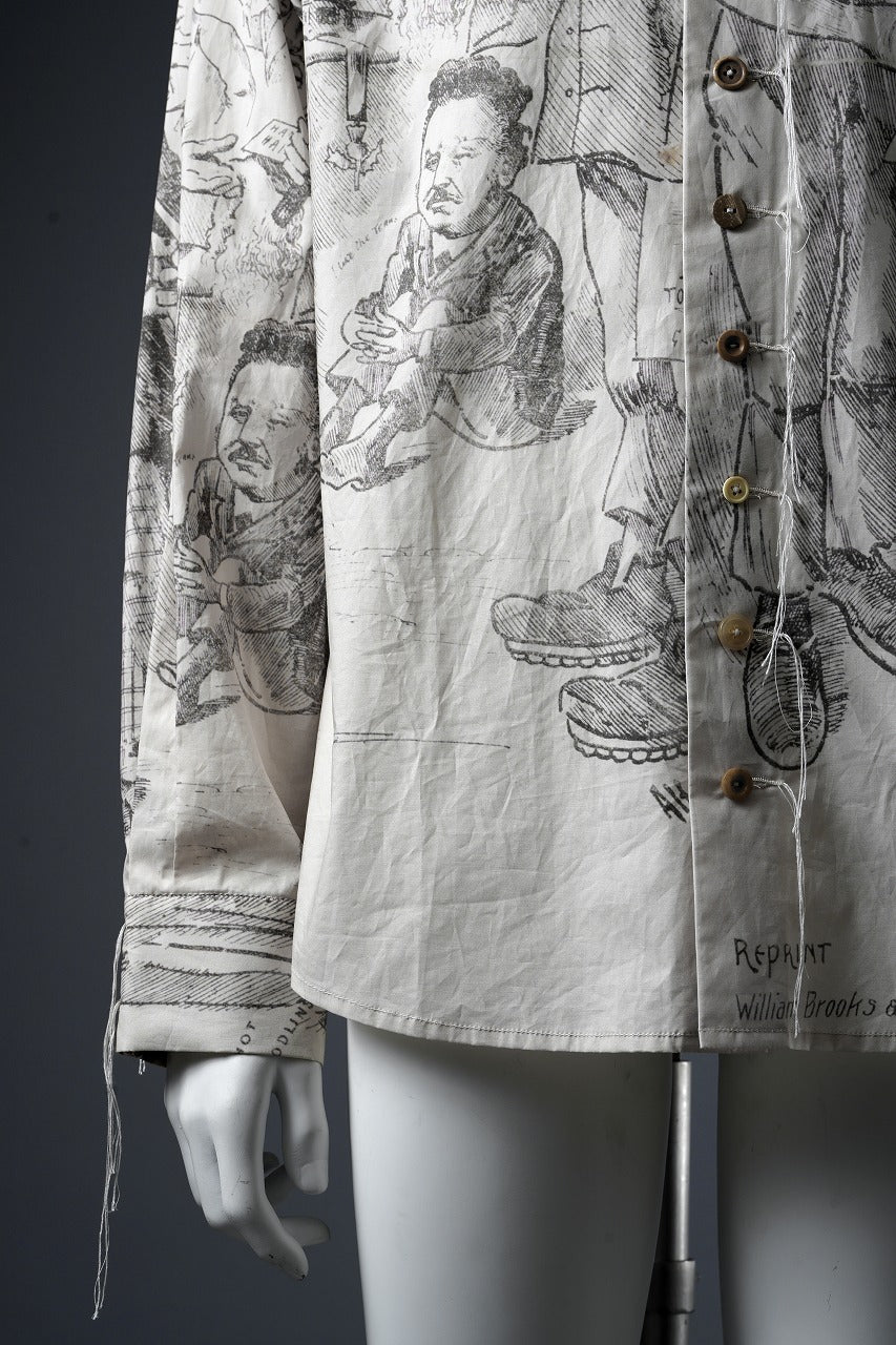 Load image into Gallery viewer, A TENTATIVE ATELIER Alvin REPLICA BIG EDGE PRINT SHIRT (NATURAL)