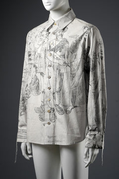 Load image into Gallery viewer, A TENTATIVE ATELIER Alvin REPLICA BIG EDGE PRINT SHIRT (NATURAL)