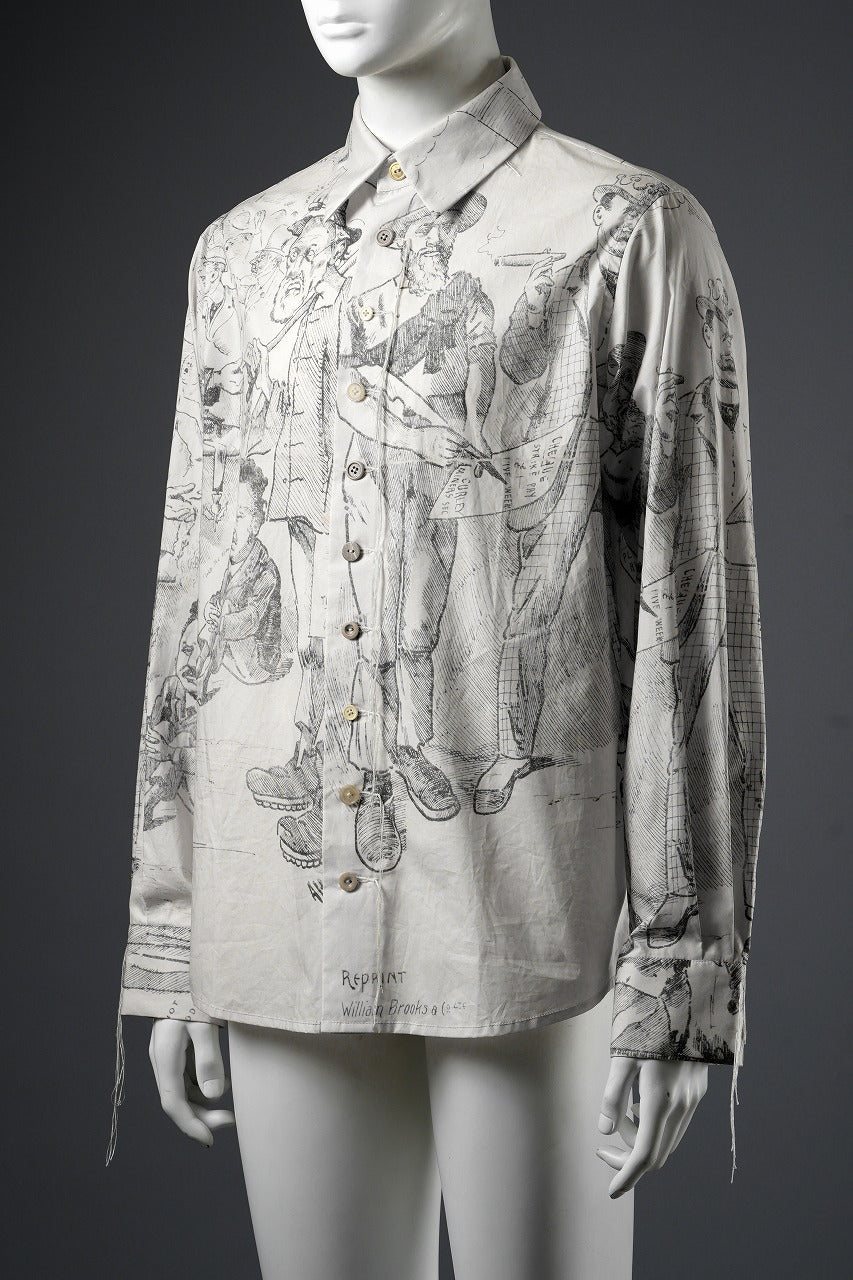 Load image into Gallery viewer, A TENTATIVE ATELIER Alvin REPLICA BIG EDGE PRINT SHIRT (NATURAL)