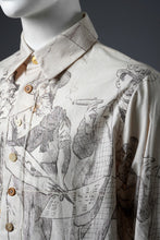 Load image into Gallery viewer, A TENTATIVE ATELIER Alvin REPLICA BIG EDGE PRINT SHIRT (NATURAL)