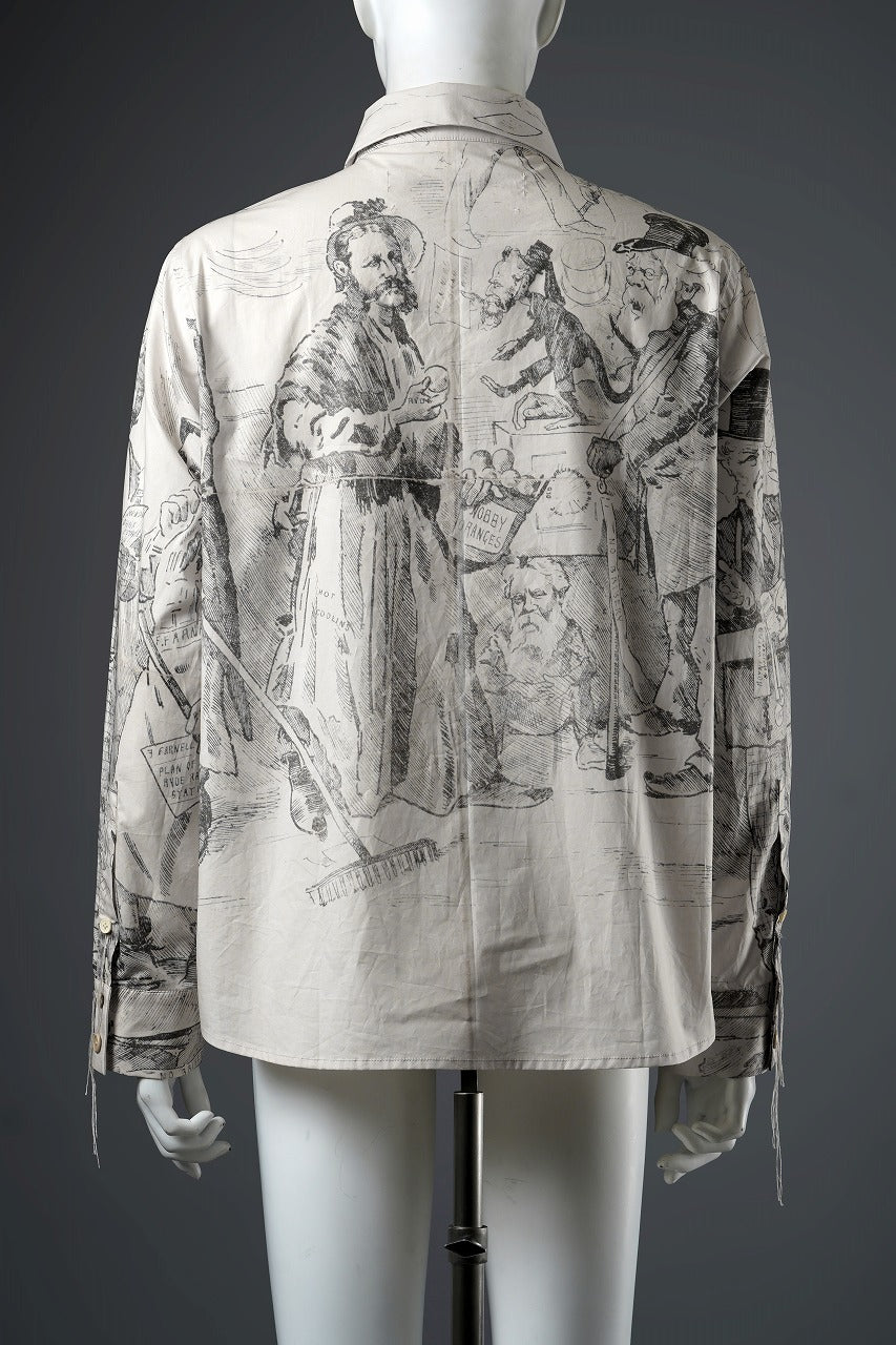 Load image into Gallery viewer, A TENTATIVE ATELIER Alvin REPLICA BIG EDGE PRINT SHIRT (NATURAL)