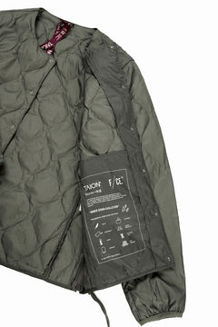 画像をギャラリービューアに読み込む, F/CE. x TAION® PACKABLE INNER DOWN JACKET (OLIVE GRAY)