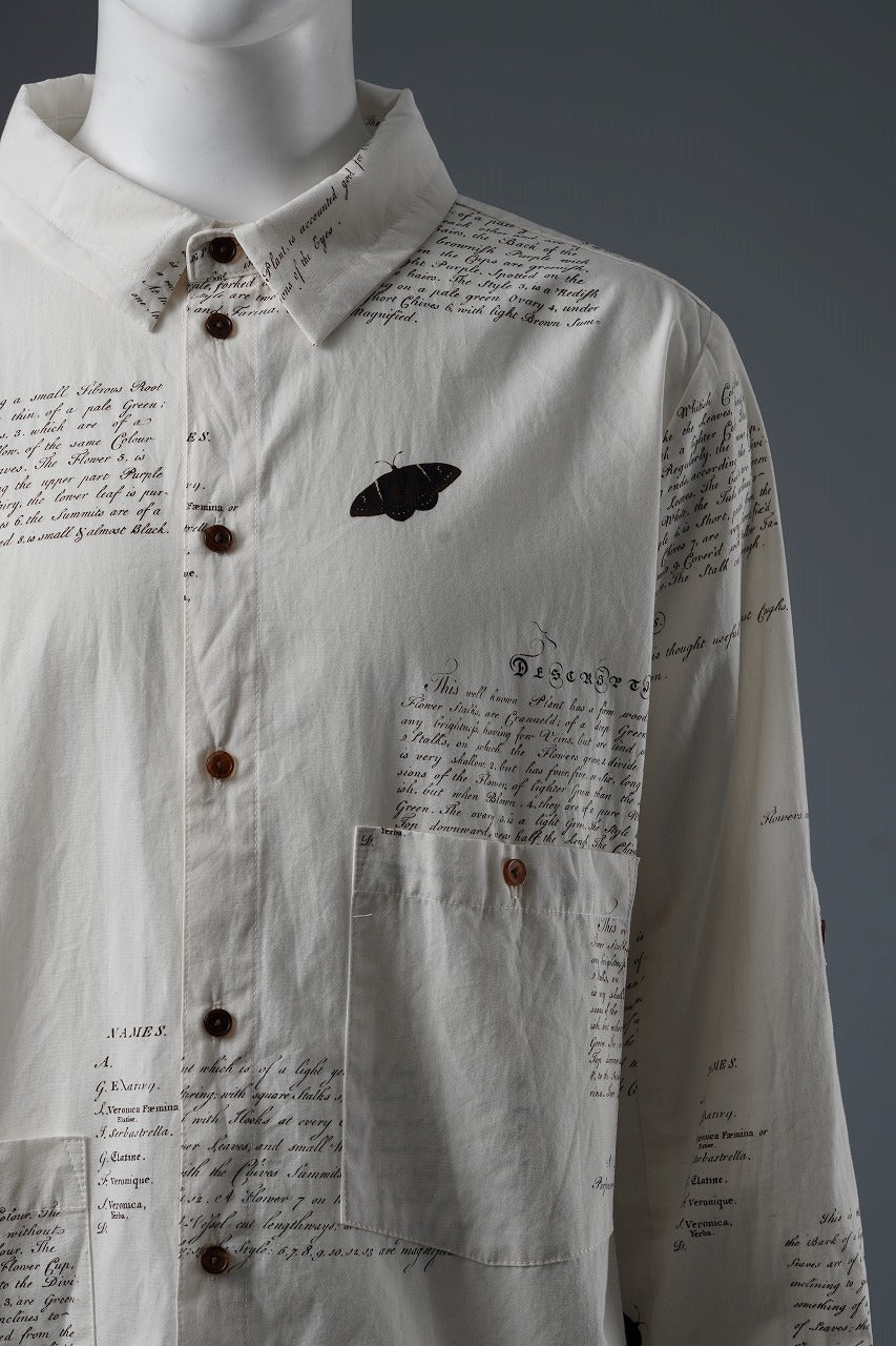 Load image into Gallery viewer, Aleksandr Manamis HERBARIUM NOTES CLASSIC SHIRT (HERBARIUM NOTES)