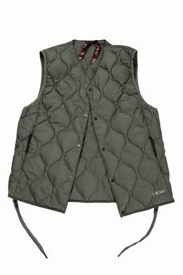 F/CE. x TAION® PACKABLE INNER DOWN VEST (OLIVE GRAY)