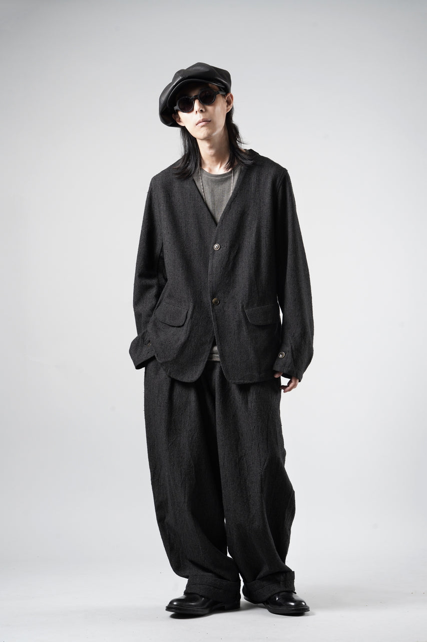 Load image into Gallery viewer, KLASICA "BELLE-SW" 2B V-CUT WORK JACKET / AMBIENCE ANTIQUE DRAPER (CACAO NIB)