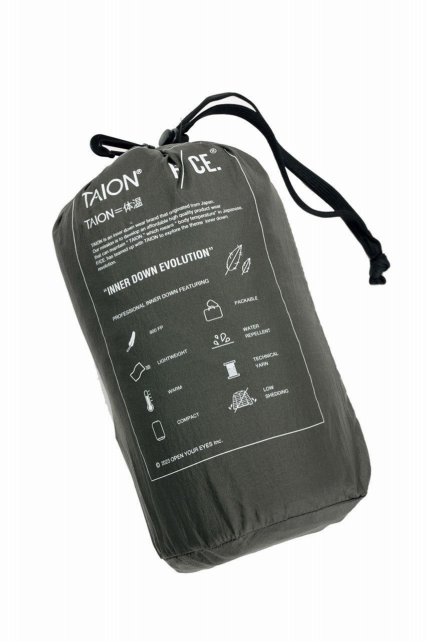 F/CE. x TAION® PACKABLE INNER DOWN JACKET (OLIVE GRAY)