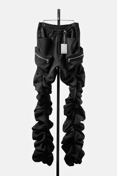 画像をギャラリービューアに読み込む, 【SAMPLE】A.F ARTEFACT MONSTER TUCK VOLUME BAGGY PANTS / LUXE-TWILL (BLACK)