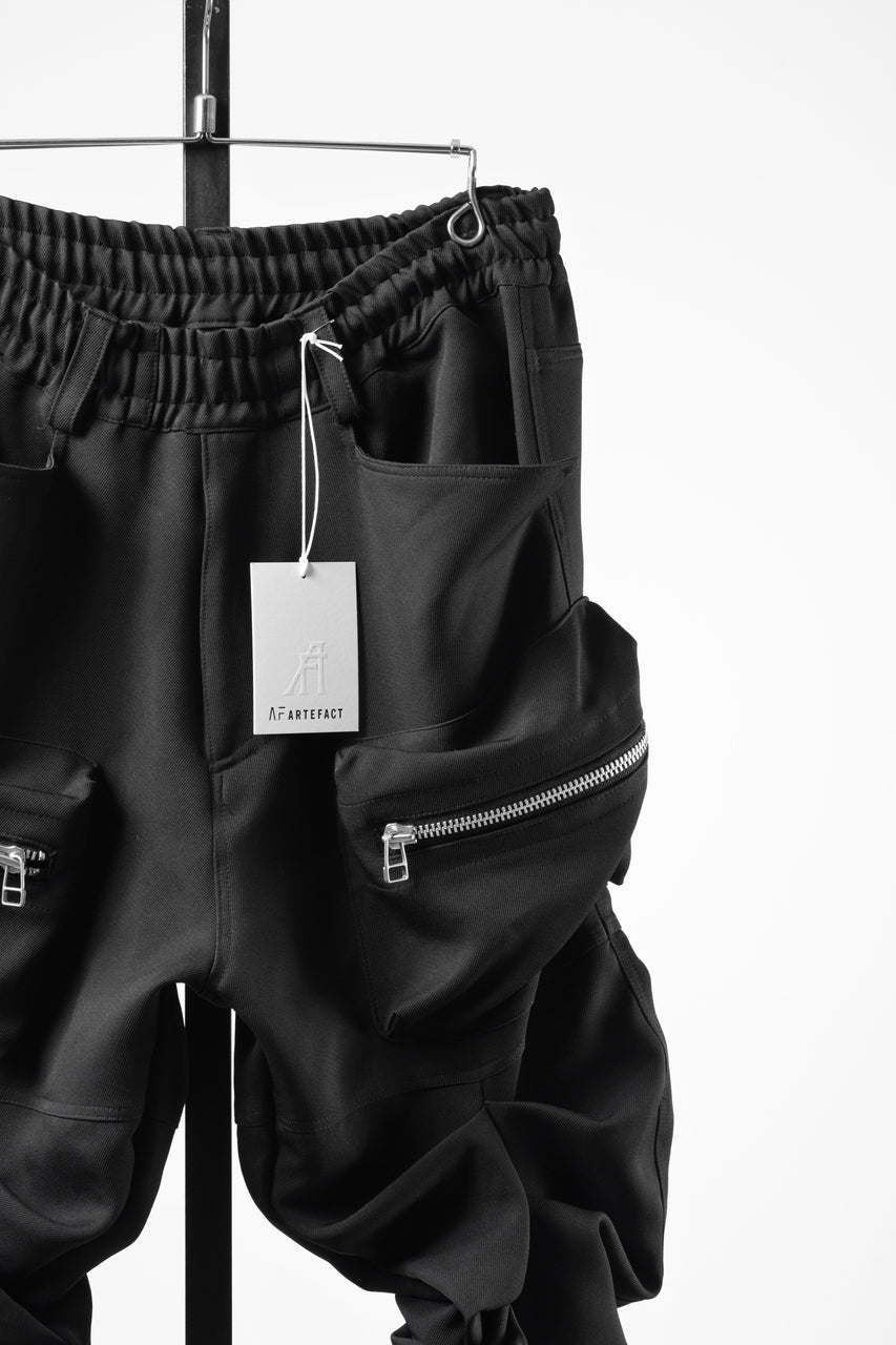 画像をギャラリービューアに読み込む, 【SAMPLE】A.F ARTEFACT MONSTER TUCK VOLUME BAGGY PANTS / LUXE-TWILL (BLACK)