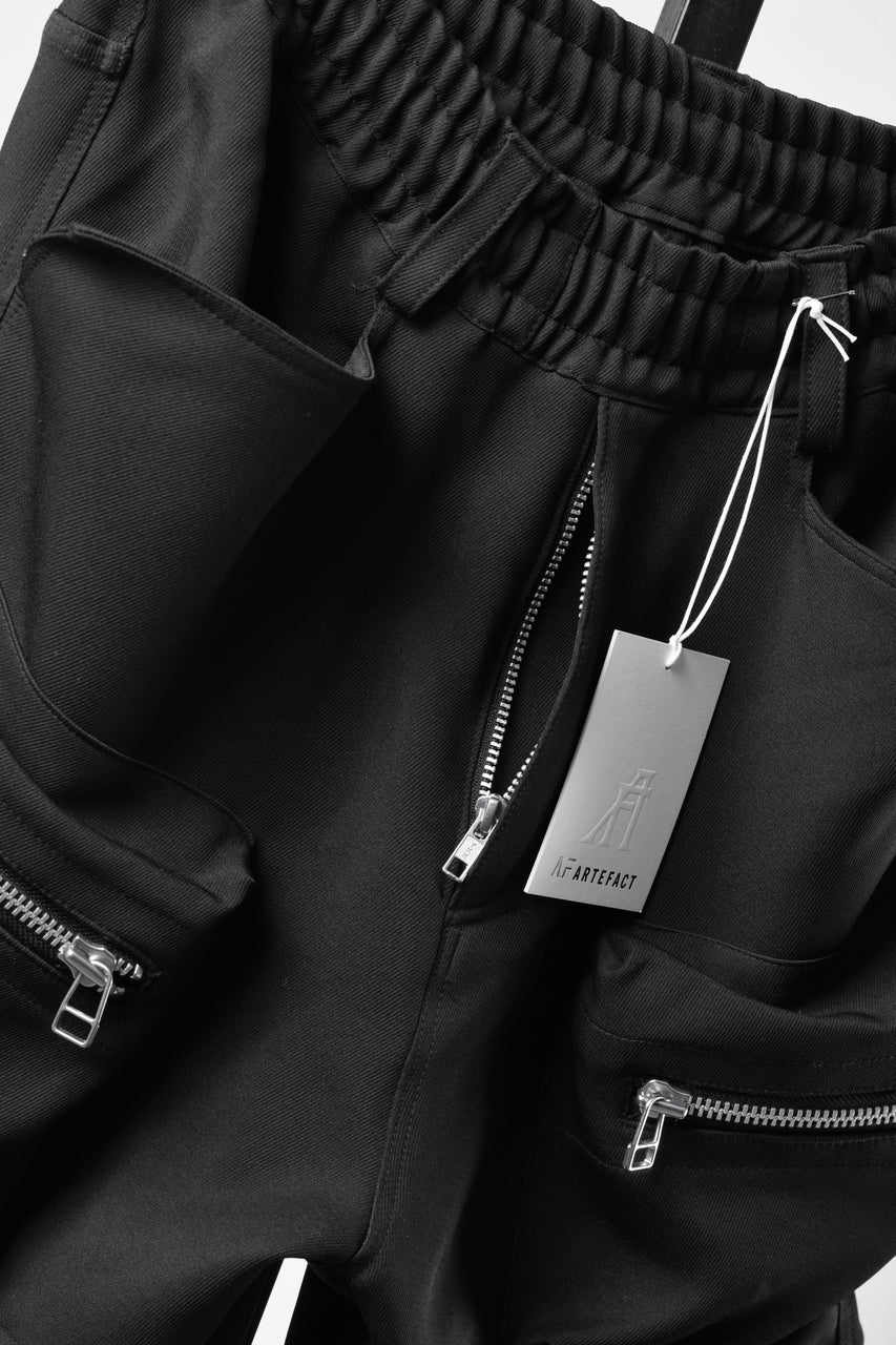 画像をギャラリービューアに読み込む, 【SAMPLE】A.F ARTEFACT MONSTER TUCK VOLUME BAGGY PANTS / LUXE-TWILL (BLACK)
