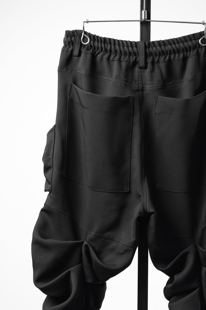 画像をギャラリービューアに読み込む, 【SAMPLE】A.F ARTEFACT MONSTER TUCK VOLUME BAGGY PANTS / LUXE-TWILL (BLACK)