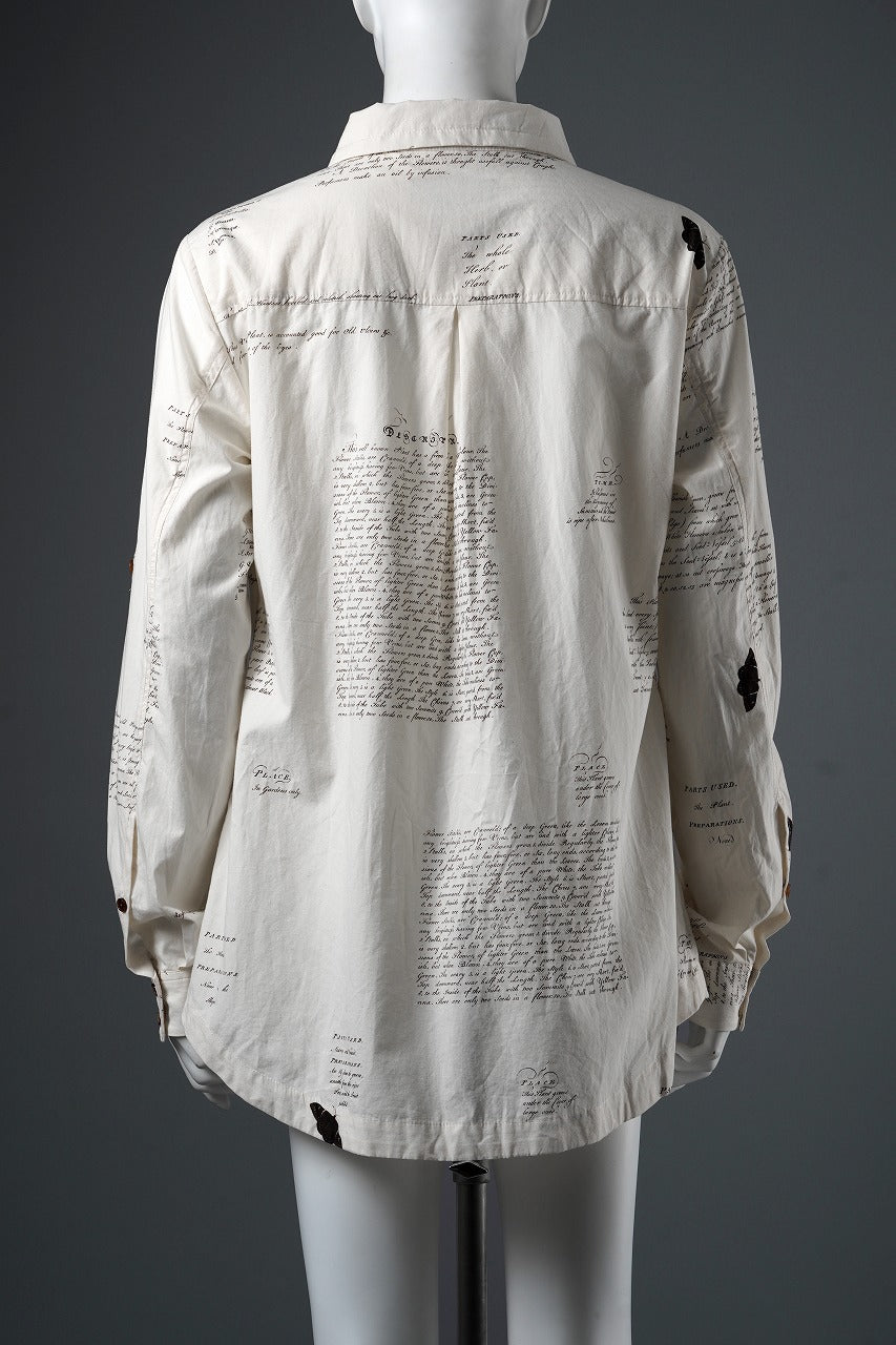 Load image into Gallery viewer, Aleksandr Manamis HERBARIUM NOTES CLASSIC SHIRT (HERBARIUM NOTES)