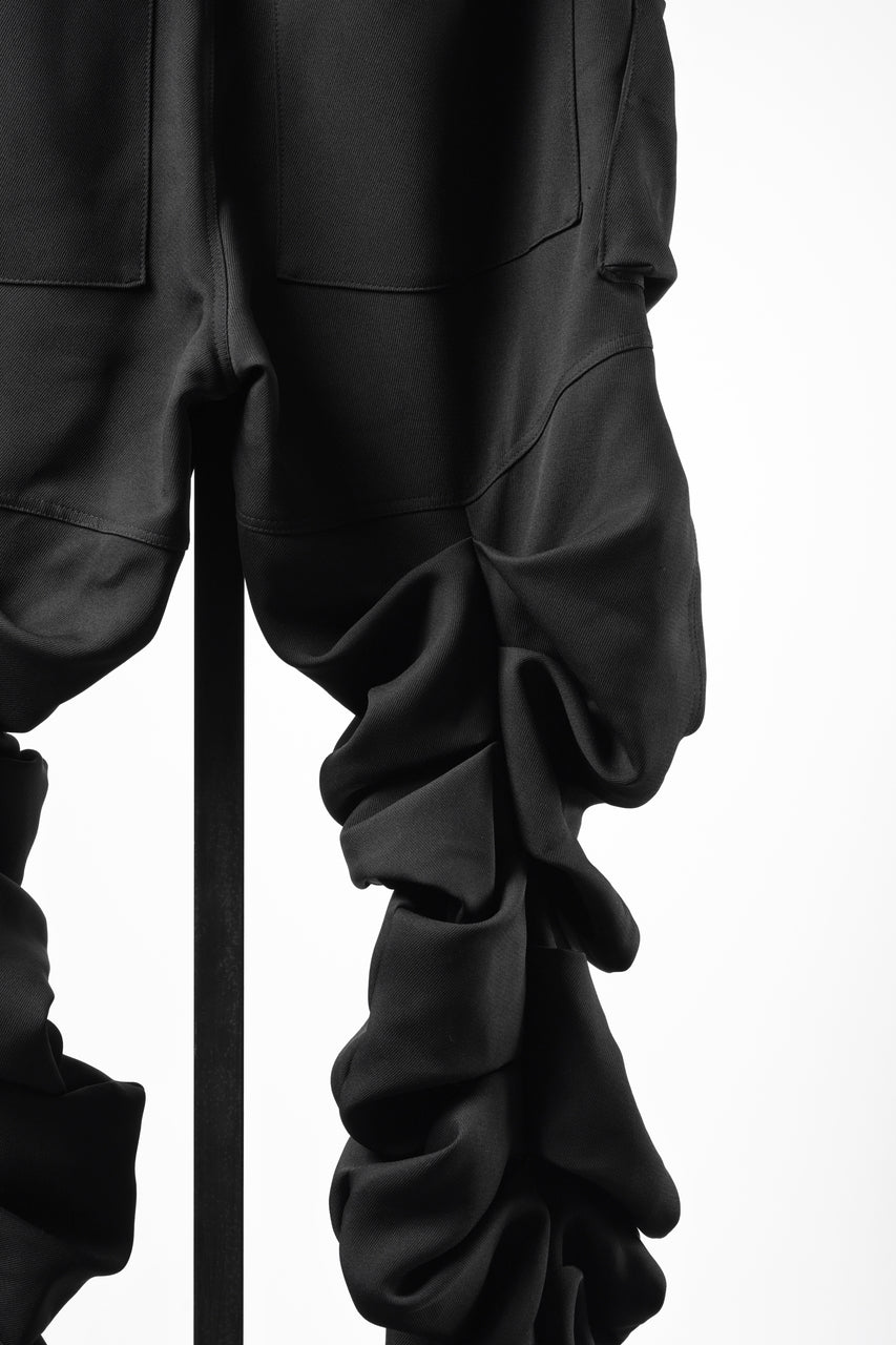 画像をギャラリービューアに読み込む, 【SAMPLE】A.F ARTEFACT MONSTER TUCK VOLUME BAGGY PANTS / LUXE-TWILL (BLACK)