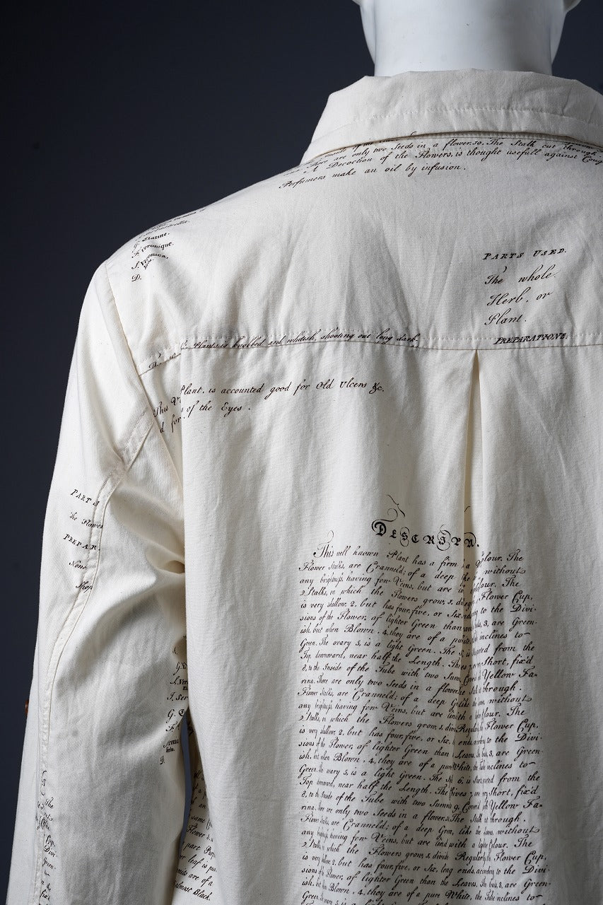 Load image into Gallery viewer, Aleksandr Manamis HERBARIUM NOTES CLASSIC SHIRT (HERBARIUM NOTES)