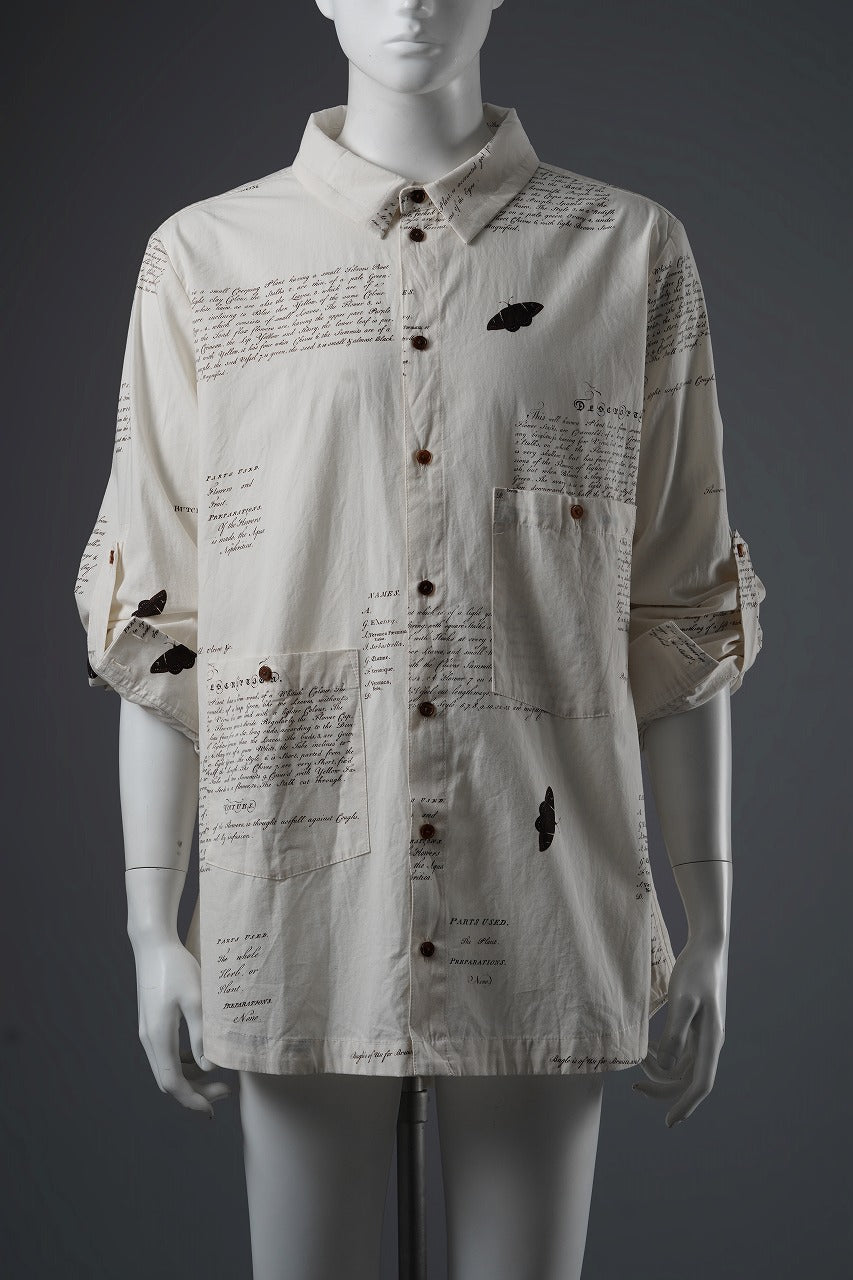 Load image into Gallery viewer, Aleksandr Manamis HERBARIUM NOTES CLASSIC SHIRT (HERBARIUM NOTES)