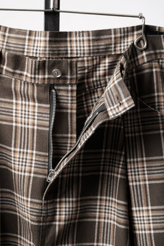画像をギャラリービューアに読み込む, 【SAMPLE】A.F ARTEFACT TUCK WIDE EASY PANTS / TARTAN CHECK (BROWN x BEIGE)