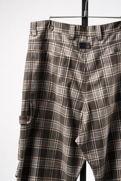 画像をギャラリービューアに読み込む, 【SAMPLE】A.F ARTEFACT TUCK WIDE EASY PANTS / TARTAN CHECK (BROWN x BEIGE)