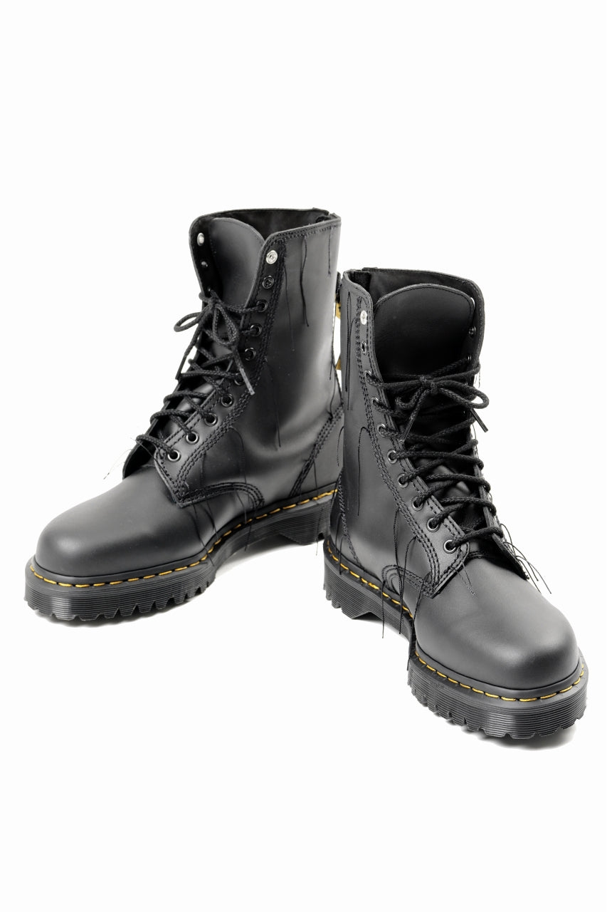 画像をギャラリービューアに読み込む, Y's x Dr. Martens 10 EYES BACK ZIP THREAD BOOTS (BLACK)