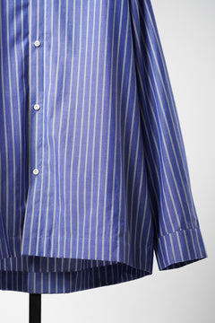 Load image into Gallery viewer, 【SAMPLE】A.F ARTEFACT LOOSE OVER SHIRT / STRIPE COTTON POPLIN (BLUE)