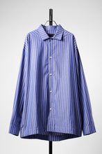 Load image into Gallery viewer, 【SAMPLE】A.F ARTEFACT LOOSE OVER SHIRT / STRIPE COTTON POPLIN (BLUE)
