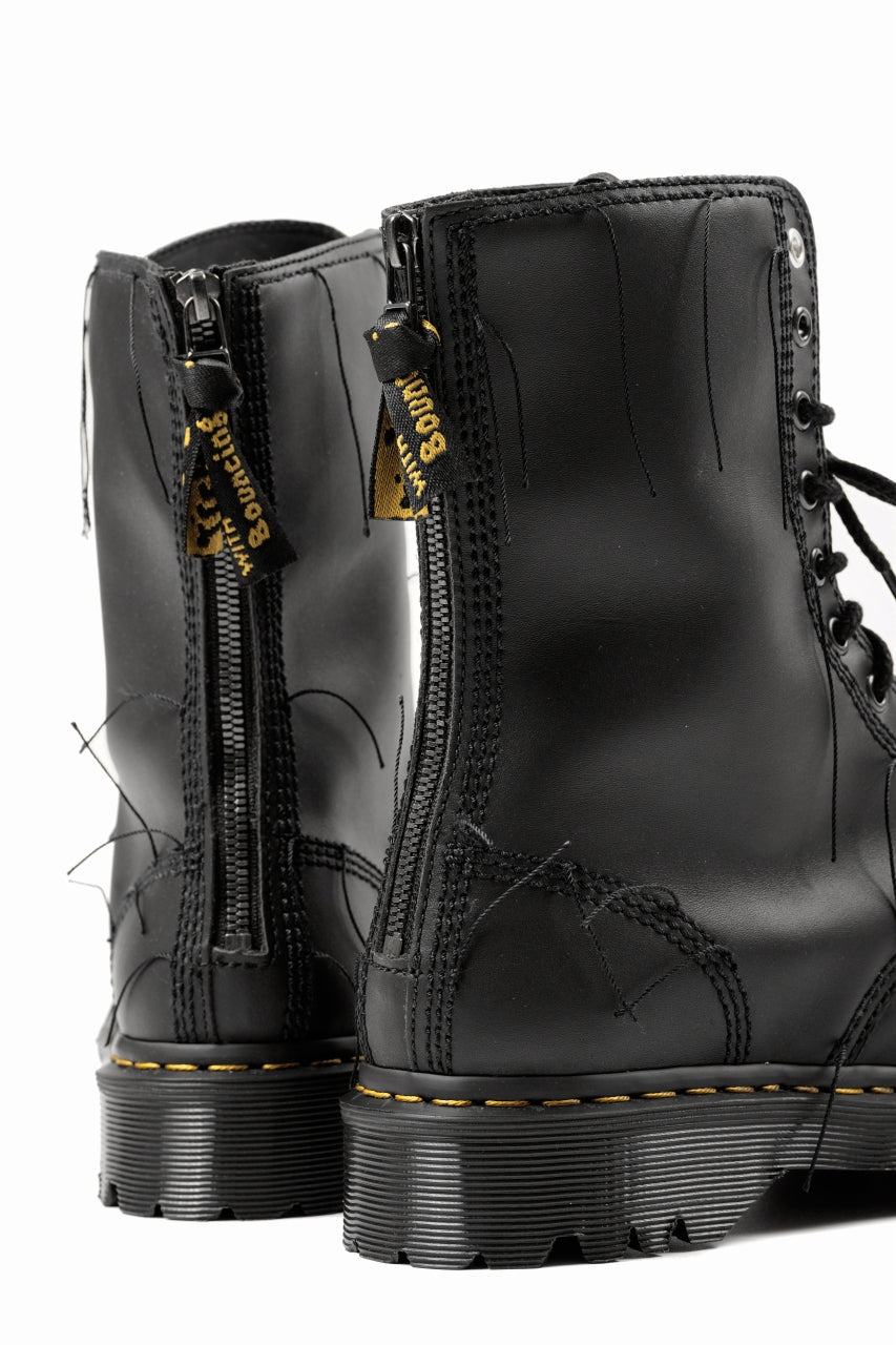 画像をギャラリービューアに読み込む, Y's x Dr. Martens 10 EYES BACK ZIP THREAD BOOTS (BLACK)