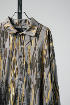 画像をギャラリービューアに読み込む, 【SAMPLE】A.F ARTEFACT LOOSE OVER SHIRT / INK PAINTER (BROWN)