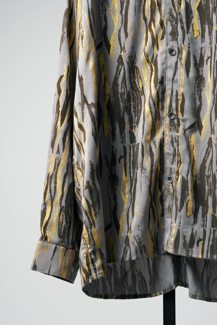 画像をギャラリービューアに読み込む, 【SAMPLE】A.F ARTEFACT LOOSE OVER SHIRT / INK PAINTER (BROWN)