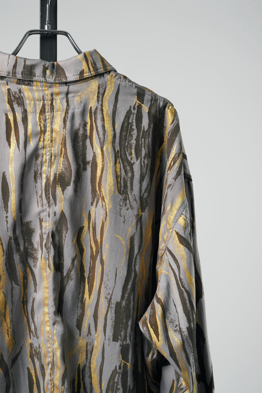 画像をギャラリービューアに読み込む, 【SAMPLE】A.F ARTEFACT LOOSE OVER SHIRT / INK PAINTER (BROWN)