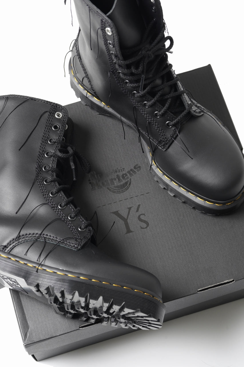 画像をギャラリービューアに読み込む, Y's x Dr. Martens 10 EYES BACK ZIP THREAD BOOTS (BLACK)