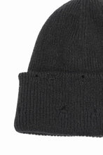 画像をギャラリービューアに読み込む, Y&#39;s for men DAMAGED KNIT CAP / ALPACA WOOL (BLACK)