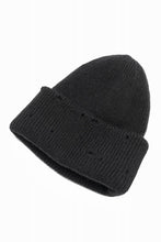 画像をギャラリービューアに読み込む, Y&#39;s for men DAMAGED KNIT CAP / ALPACA WOOL (BLACK)
