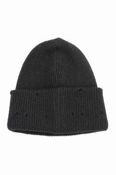 画像をギャラリービューアに読み込む, Y&#39;s for men DAMAGED KNIT CAP / ALPACA WOOL (BLACK)